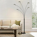 5-Head Arc Floor Lamp with Rotating LED Lights