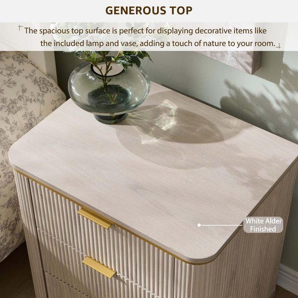 3-Drawer Nightstand Set of 2
