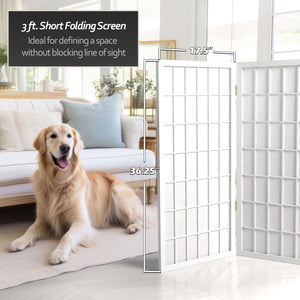 6-Panel Shoji Screen Room Divider – White Rice Paper & Wood