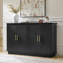 Fluted Sideboard Buffet Cabinet with 4 Doors & Adjustable Shelves