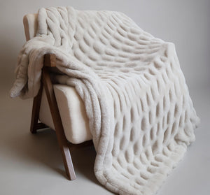 Faux Fur Plush Throw Blanket 50x60