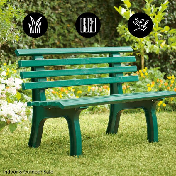 Weatherproof PVC Outdoor Garden Bench – Seats 3, 500 lb Capacity