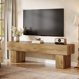 63-Inch Farmhouse TV Stand with Media Console Storage