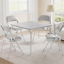 5-Piece Folding Table and Chair Set with Metal Frame