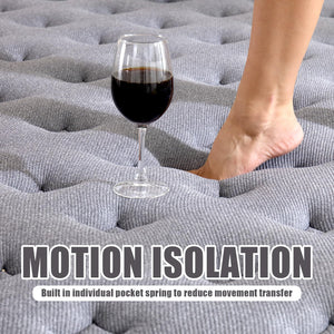 Full Size Hybrid Mattress 12 Inch with Pocket Springs & Gel Memory Foam