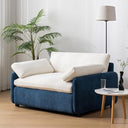 Oversized Chenille Accent Armchair with Throw Pillows