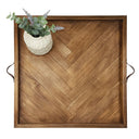 Large Wooden Ottoman Tray with Handles