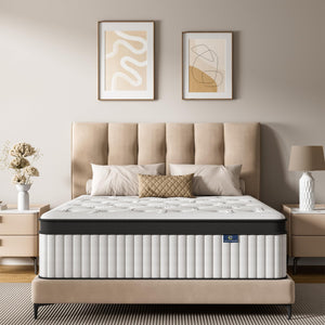 Hybrid Pocket Spring Memory Foam Mattress – Medium Firm, Fiberglass Free