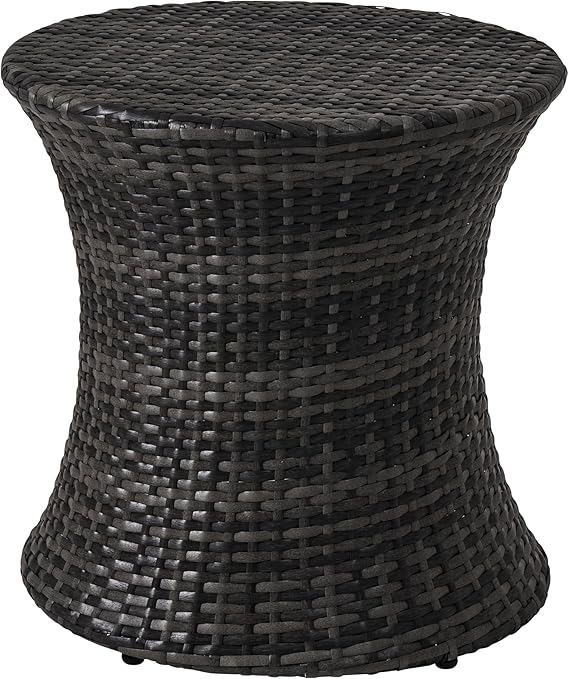 Hourglass Wicker Patio Side Table