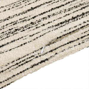 King Striped Bouclé Duvet Cover Set – Ivory & Black