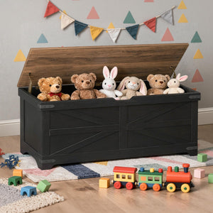Large Farmhouse Toy Chest & Storage Bench with Safety Hinges