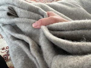 100% Pure Yak Down Throw Blanket – Natural Dark Brown