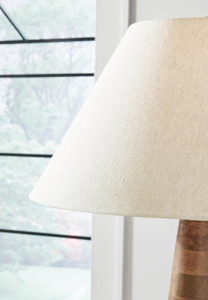 Contemporary Wood Floor Lamp with 3-Way Switch