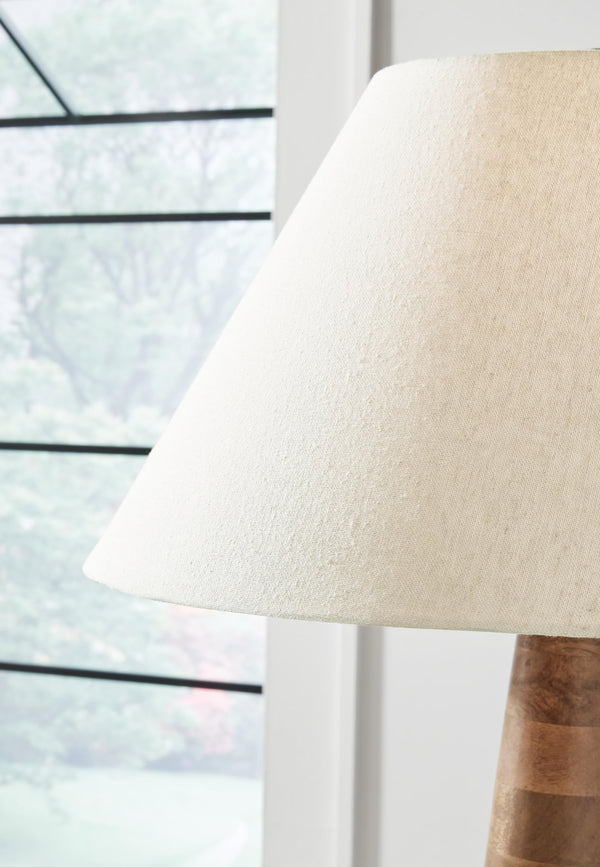 Contemporary Wood Floor Lamp with 3-Way Switch