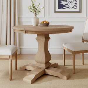 Round to Oval Extendable Dining Table