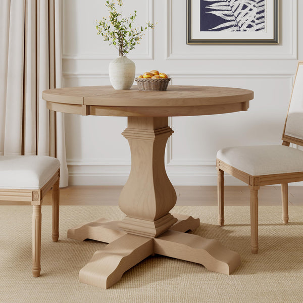 Round to Oval Extendable Dining Table
