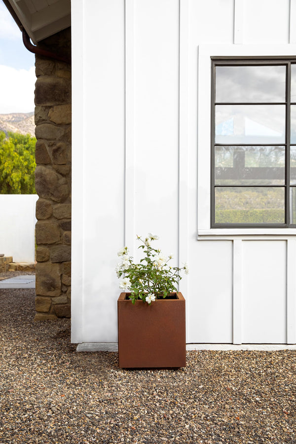 Rust Square Outdoor Planter