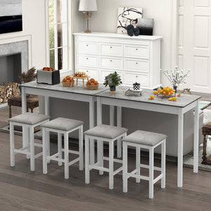3-Piece Counter Height Dining Table Set with 2 Bar Stools