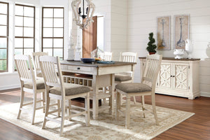Rectangular Counter Dining Table with Storage