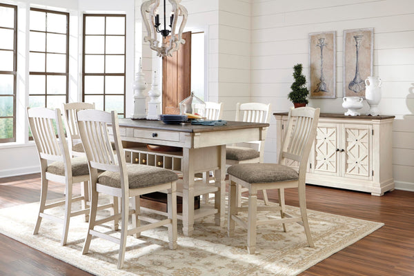 Rectangular Counter Dining Table with Storage