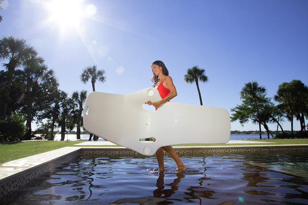 In-Pool Lounge Chair Set of 2 with Adjustable Risers for Sun Shelf