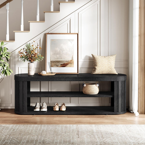 47" 2-Tier Shoe Storage Bench