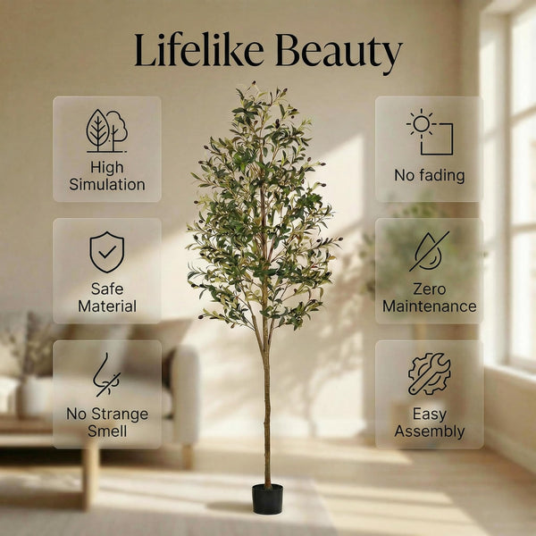 Artificial Olive Tree with Pot – Indoor & Outdoor Floor Plant
