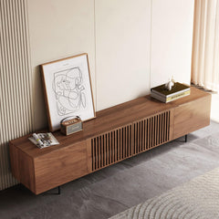 Mid-Century Modern TV Stand with Storage – Fits TVs Up to 80 Inches