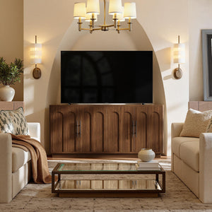 67" Arched Sideboard Buffet Cabinet with 4 Doors