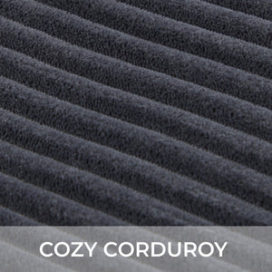 Corduroy Chaise Lounge Chair with Boneless Foam