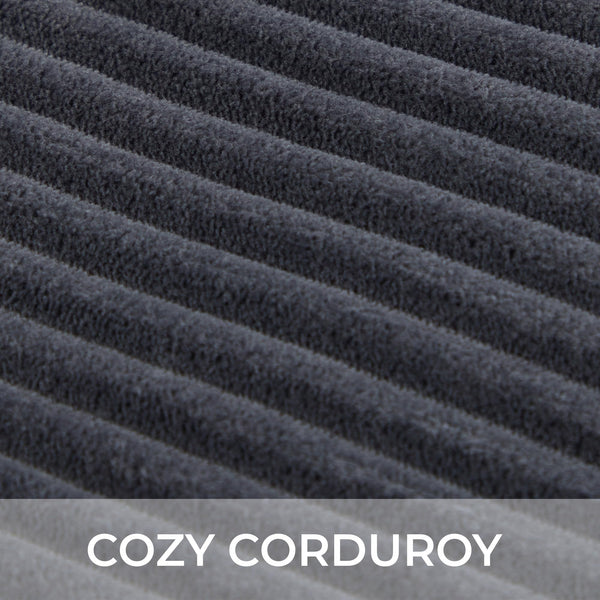 Corduroy Chaise Lounge Chair with Boneless Foam