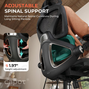 High Back Ergonomic Mesh Office Chair – 400 lbs, 4D Flip-Up Arms, Adjustable Lumbar & 3D Headrest
