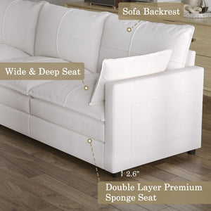 L-Shaped Modular Sectional Sofa with Reversible Chaise
