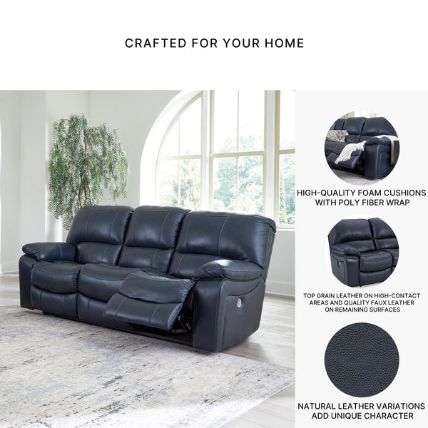 Power Reclining Sofa – Leather Match, Zero Wall, USB Charging, 3-Seat