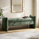 57.5" Chenille Upholstered Bedroom Bench