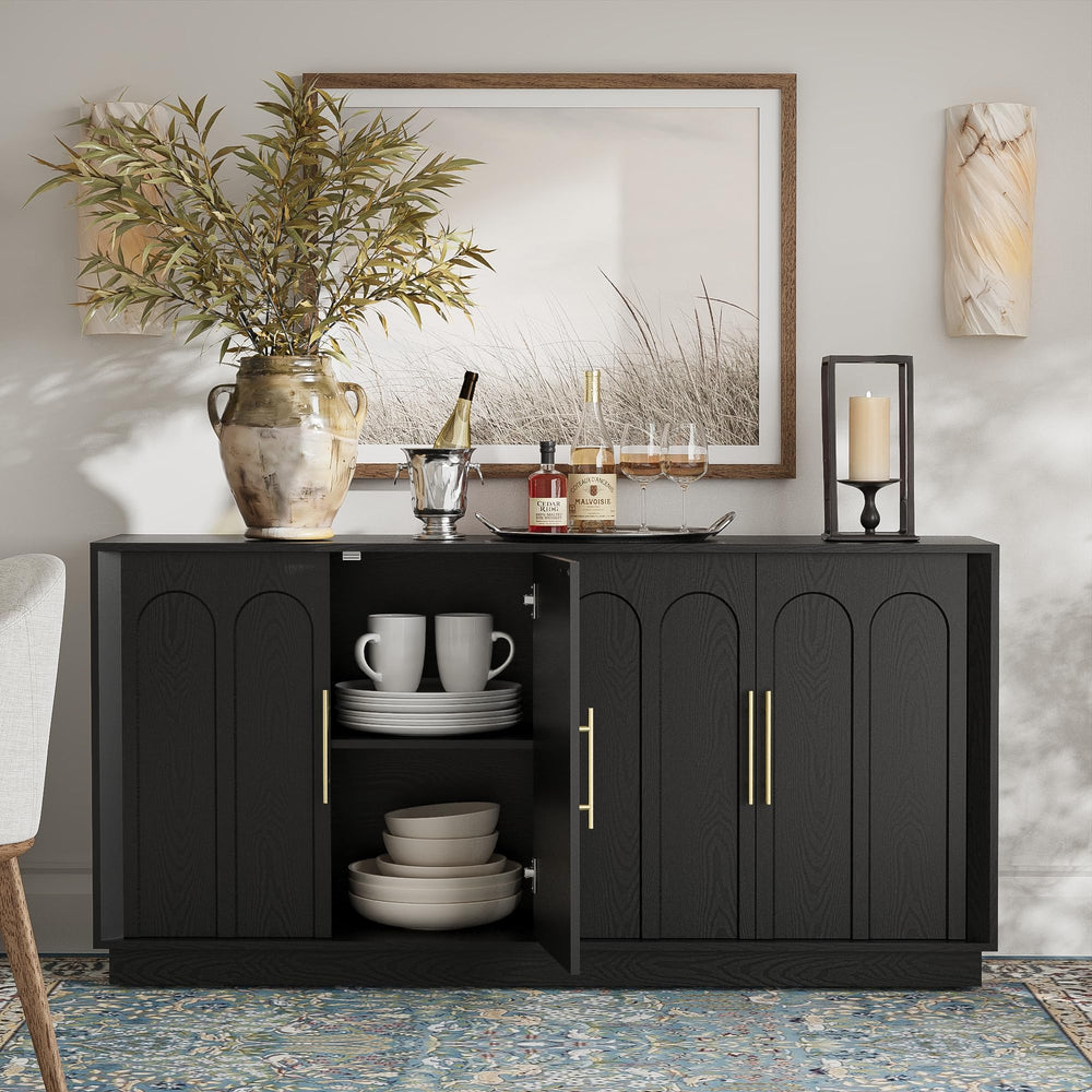 67" Arched Door Sideboard Buffet Cabinet with Storage