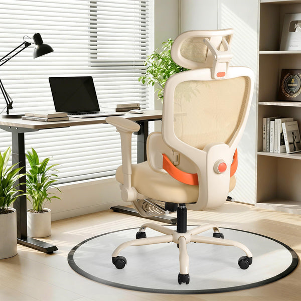 Ergonomic Office Chair with Footrest & 4D Arms