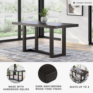 Counter Height Dining Table – Dark Brown