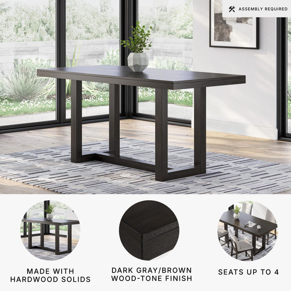 Counter Height Dining Table – Dark Brown