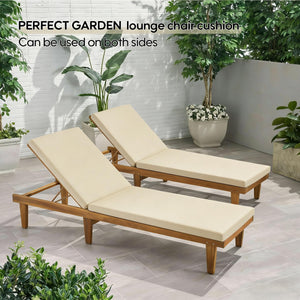 Outdoor Chaise Lounge Cushion Set of 2