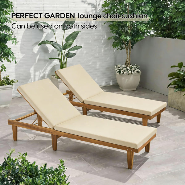 Outdoor Chaise Lounge Cushion Set of 2