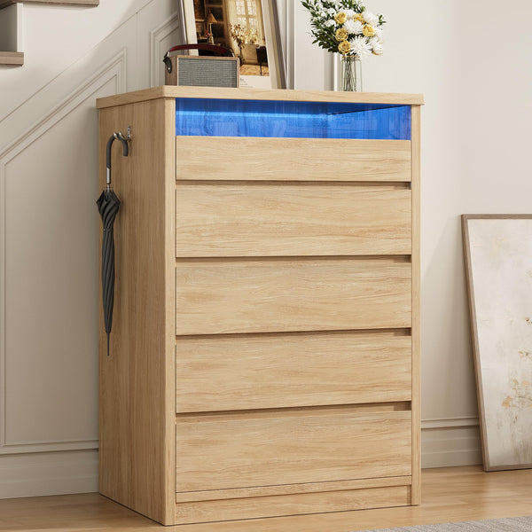 5-Drawer Dresser with LED Light