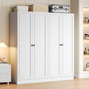 4-Door Wardrobe Closet with Drawers