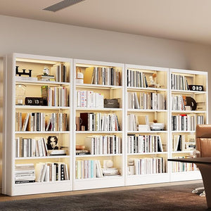 5-Tier Metal Bookshelf, 71"H Adjustable Tall Bookcase