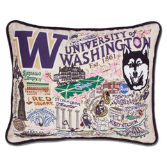 University of Washington Embroidered Throw Pillow