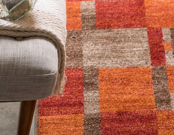 Patchwork Area Rug – Geometric Abstract, Polypropylene