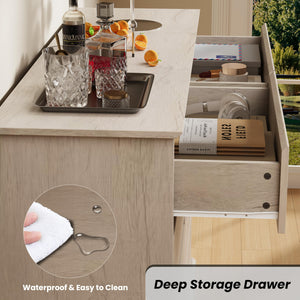 8-Drawer Double Dresser with Wide Top