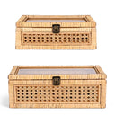 Rattan Decorative Box with Lid – Set of 2