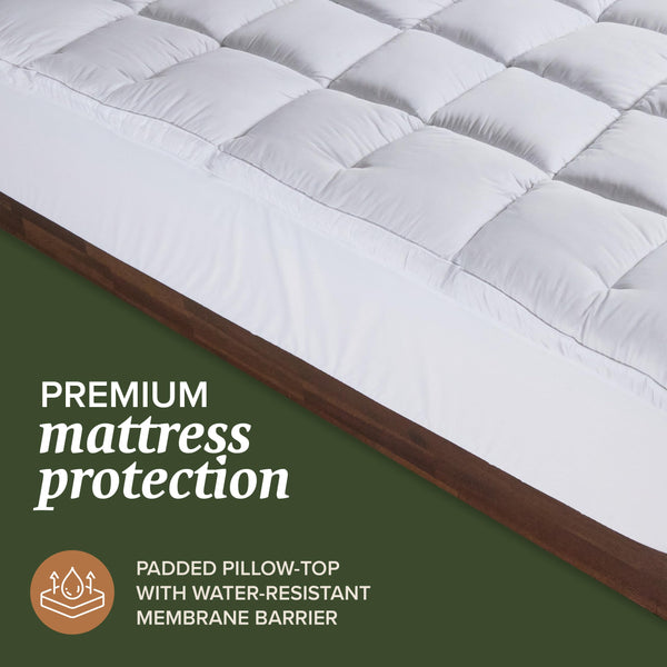 Quilted Pillow Top Mattress Pad & Protector
