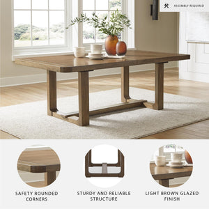 Farmhouse Dining Extension Table with Removable Center Leaf